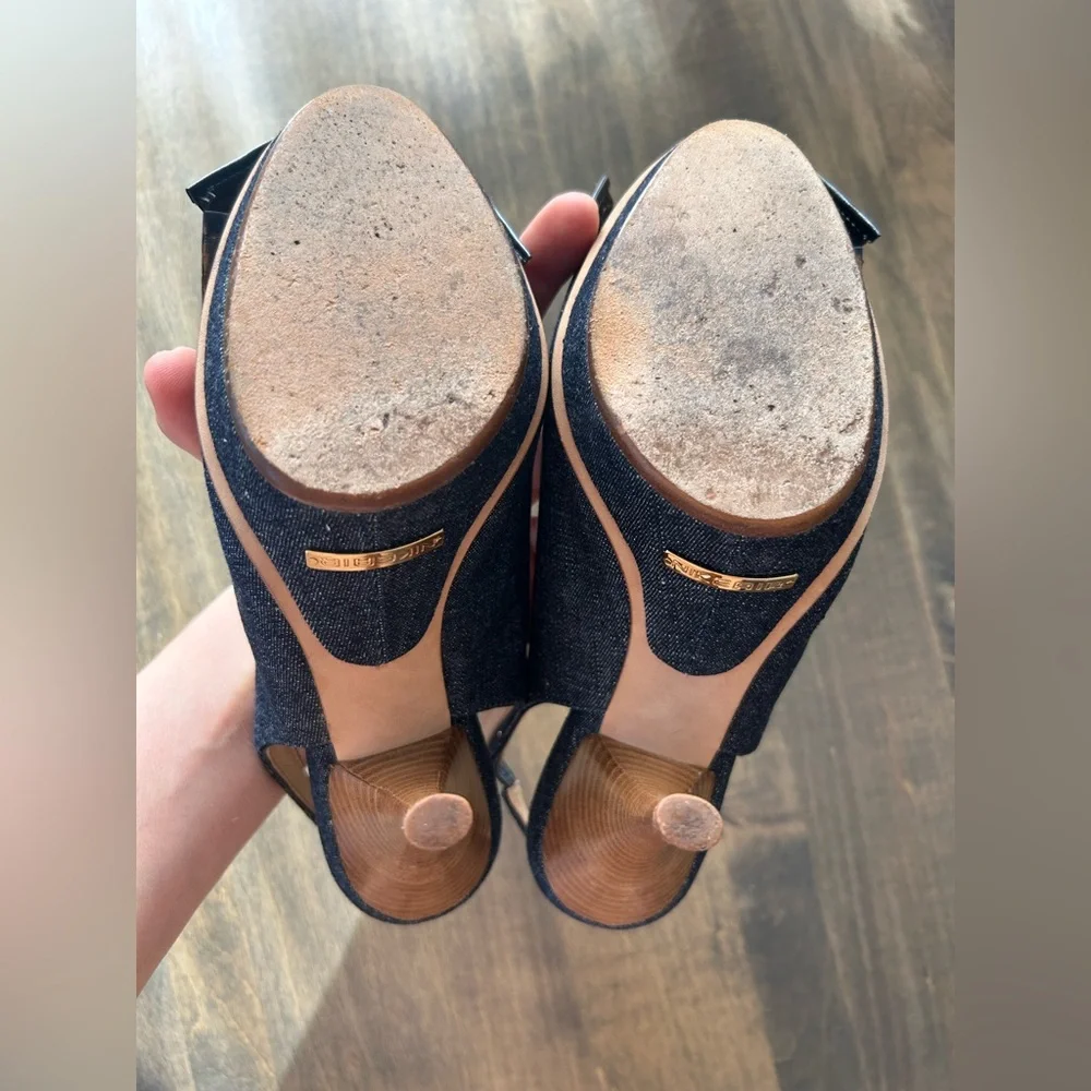 🎀🎀Cole Haan Navy Peep Toe Heels with Bow NIKE AIR